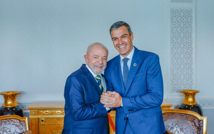 Presidente da República, Luiz Inácio Lula da Silva, durante encontro bilateral com o Presidente de Governo do Reino da Espanha, Pedro Sánchez, na Sede das Nações Unidas (ONU). Nova York - Estados Unidos.