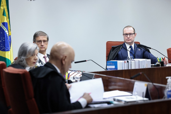 Alexandre Moraes, Cármen Lúcia, Paulo Gonet e Cristiano Zanin no julgamento de Bolsonaro e aliados no Supremo