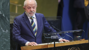 O presidente brasileiro Luiz Inácio Lula da Silva discursa durante o Debate Geral da 80ª sessão da Assembleia Geral das Nações Unidas