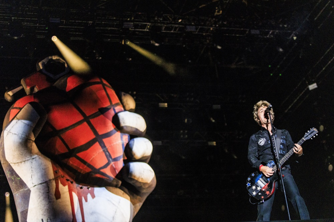 Apresentação da banda de punk rock norte-americana Green Day no festival The Town 2025