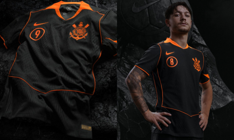 Corinthians lança camisa e o terceiro uniforme deverá ser exibido no confronto com o Flamengo, neste domingo (28), em Itaquera, pelo Campeonato Brasileiro