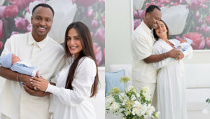 Carol Peixinho e Thiaguinho publicam ensaio fotográfico com os primeiros registros de Bento
