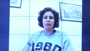 Carla Zambelli durante oitiva de testemunha na Comissão de Constituição e Justiça e de Cidadania