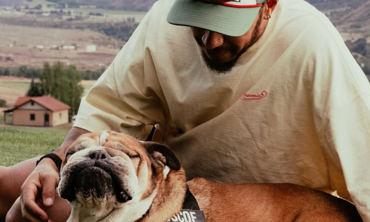 Lewis Hamilton anuncia a morte de seu cão Roscoe por meio das redes sociais