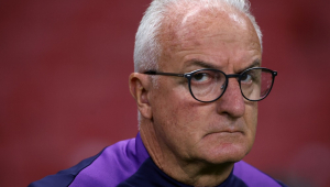 O técnico Dorival Júnior, do Corinthians, na partida entre Internacional e Corinthians