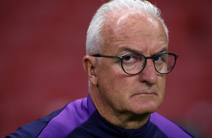 O técnico Dorival Júnior, do Corinthians, na partida entre Internacional e Corinthians