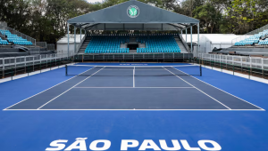 Quadra do SP Open no Parque Villa Lobos: mais de 20 marcas estão apoiando o torneio Foto: Rene Paciullo/ Divulgação