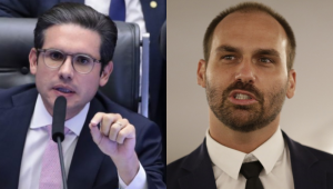 Hugo Motta e Eduardo Bolsonaro (Montagem)