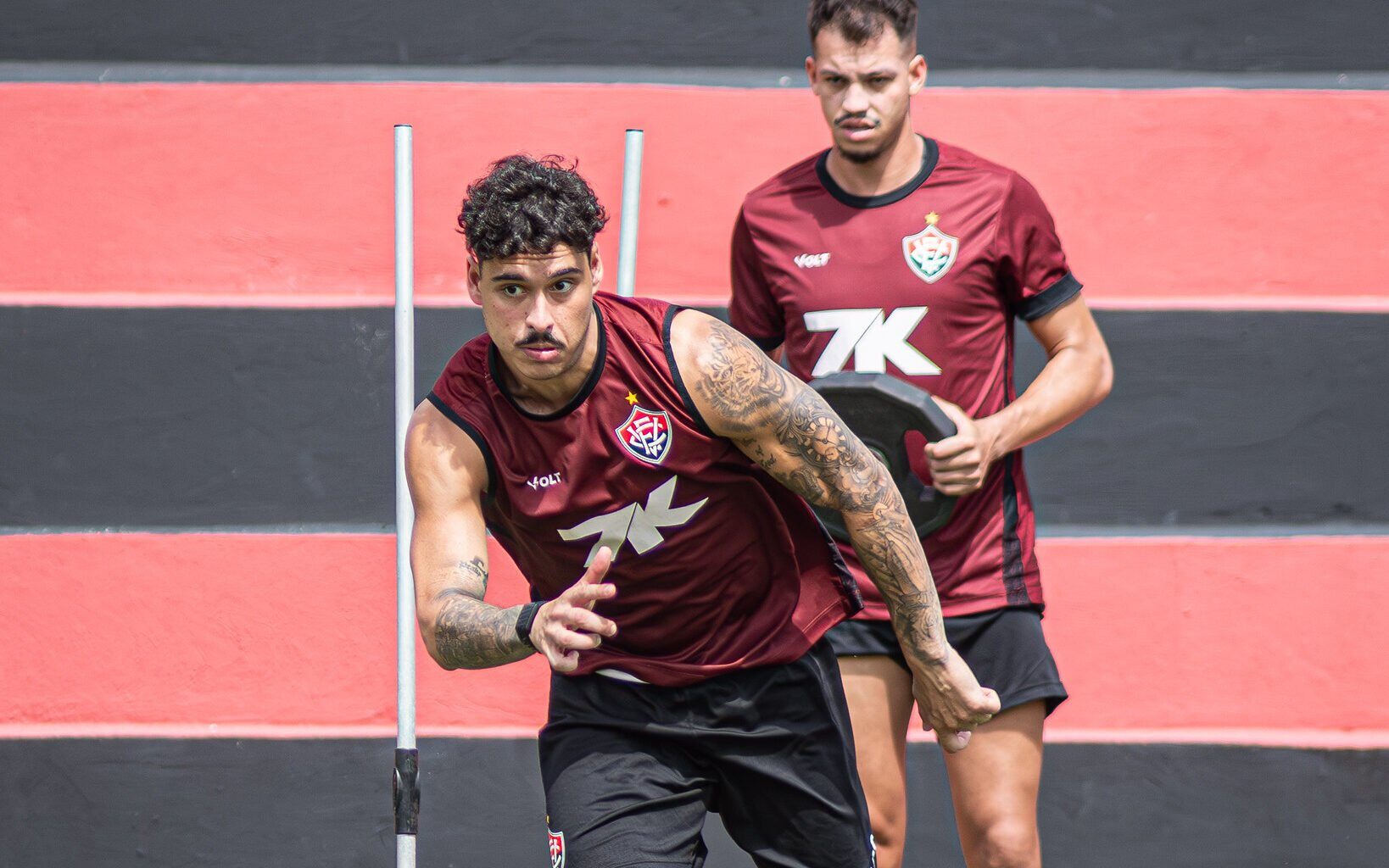 Lucas Halter em treino do Vitória