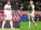 À esquerda, o ex-atacante Muller, ídolo do São Paulo, à direita, Luciano, atual camisa 10 tricolor