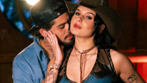 Imagem de divulgação da música "Sua Boca Mente", parceria de Zé Felipe e Ana Castela