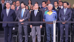 O tradicional desfile cívico-militar de 7 de Setembro em São Paulo contou com a presença do governador de São Paulo, Tarcísio de Freitas