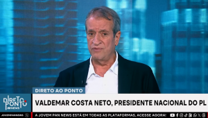 Valdemar Costa Neto, presidente do PL, é entrevistado no programa Direto ao Ponto