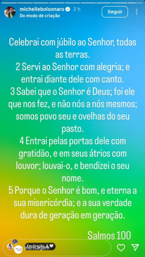 Michelle Bolsonaro se manifesta durante julgamento