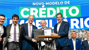 Cerimônia de lançamento de novo modelo de crédito imobiliário Presidente da República, Luiz Inácio Lula da Silva, durante cerimônia de lançamento de novo modelo de crédito imobiliário. Centro de Convenções Rebouças, São Paulo - SP. Foto: Ricardo Stuckert / PR