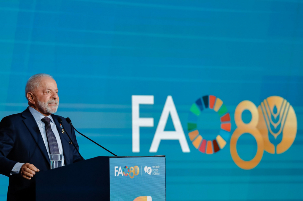 Fome é irmã da guerra, diz Lula no Fórum Mundial da Alimentação