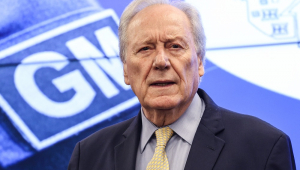 O ministro da Justiça e Segurança Pública, Ricardo Lewandowski, durante cerimônia para o anúncio do Programa Município Mais Seguro