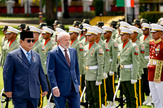Presidente da República, Luiz Inácio Lula da Silva, durante declaração à imprensa. Palácio Merdeka – Jacarta (Indonésia) Foto: Ricardo Stuckert / PR