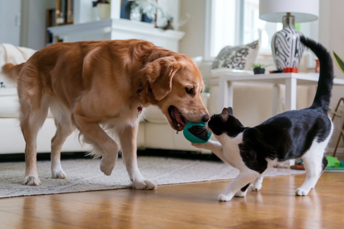 Alguns cuidados ajudam a tornar a convivência entre o gato e o cachorro mais harmoniosa 