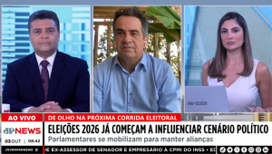 O senador Ciro Nogueira concede entrevista ao Jornal da Manhã