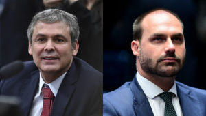 Líder do PT na Câmara dos Deputados, Lindbergh Farias, protocola recurso que contesta decisão do Conselho de Ética, que decidiu arquivar representação do PT contra Eduardo Bolsonaro