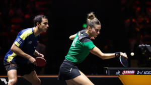 Bruna Takahashi e Hugo Calderano