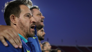 Treinador do Brasil sub-20, Ramon Menezes, durante partida do Mundial Sub-20 entre Brasil e Marrocos, no Estádio Nacional Julio Martínez Prádanos, em Santiago, no Chile