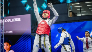 Maria Clara Pacheco é campeã mundial de taekwondo na China Brasileira derrotou a sul-coreana Yu-Jin Kim, ouro nos Jogos de Paris