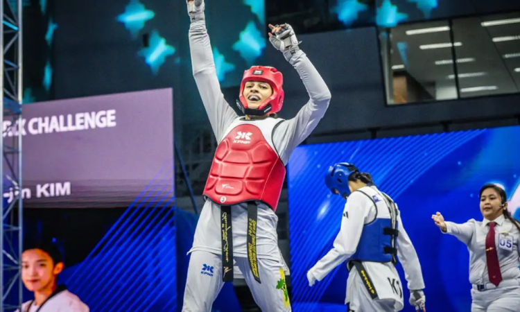 Maria Clara Pacheco é campeã mundial de taekwondo na China Brasileira derrotou a sul-coreana Yu-Jin Kim, ouro nos Jogos de Paris