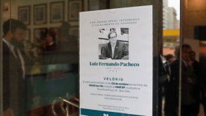 Velório do advogado criminalista Luiz Fernando Pacheco, na sede da Ordem dos Advogados do Brasil