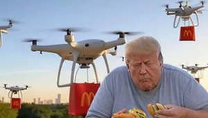 trump comendo mc