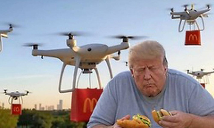 trump comendo mc