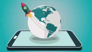 Foguete em torno do fundo do mundo