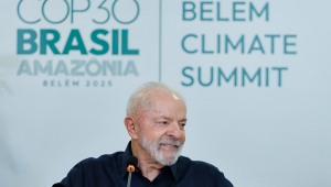 Coletiva de Imprensa com jornalistas estrangeiros 04.11.2025 - Presidente da República, Luiz Inácio Lula da Silva, durante entrevista coletiva de imprensa com jornalistas estrangeiros, na Base Naval de Val de Cães. Belém - PA. Foto: Ricardo Stuckert / PR