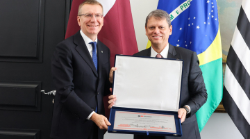 Governo de São Paulo recebe presidente da Letônia para discutir inovação e sustentabilidade