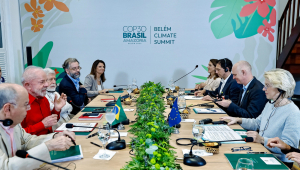 05.11.2025 – Reunião bilateral com a Presidente da Comissão Europeia, Ursula von der Leyen Presidente da República, Luiz Inácio Lula da Silva, durante reunião bilateral com a Presidente da Comissão Europeia, Ursula von der Leyen. Museu Paraense Emílio Goeldi – Belém (PA) Foto: Ricardo Stuckert / PR