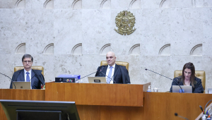 Vice-presidente do STF, Alexandre de Moraes, preside nesta quinta-feira (6) a Corte de forma interina