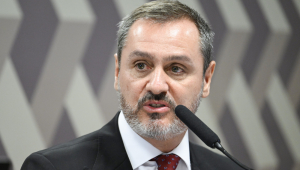 Diretor-geral da Polícia Federal, Andrei Augusto Passos Rodrigues, durante depoimento na CPI do Crime Organizado