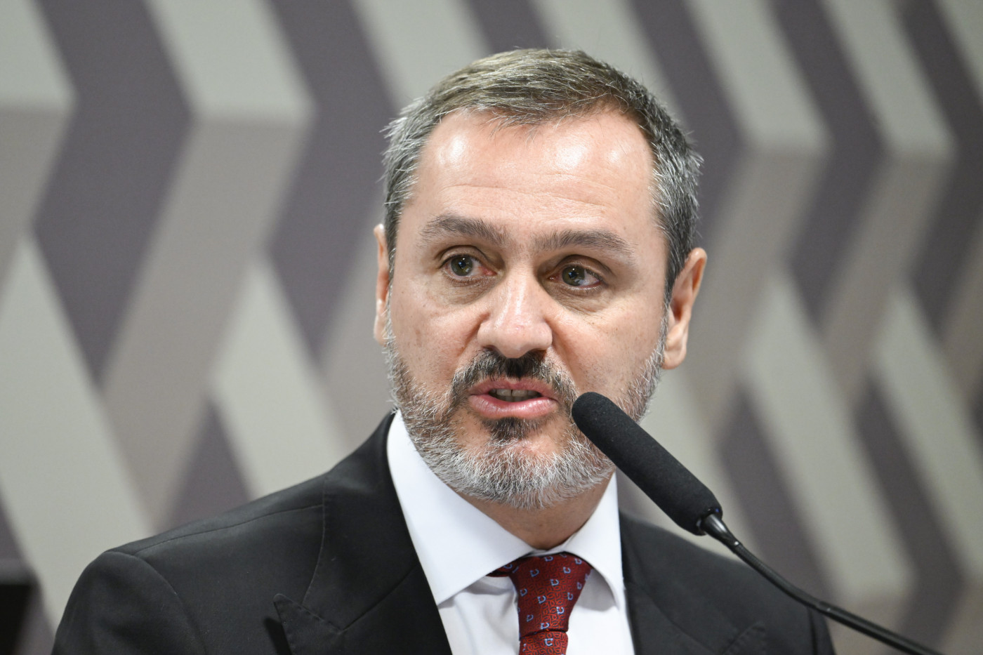 Diretor-geral da Polícia Federal, Andrei Augusto Passos Rodrigues, durante depoimento na CPI do Crime Organizado