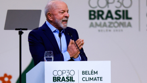 Presidente Lula, durante discurso na Cúpula dos Líderes, em Belém