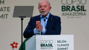 Presidente Lula, durante discurso na Cúpula dos Líderes, em Belém