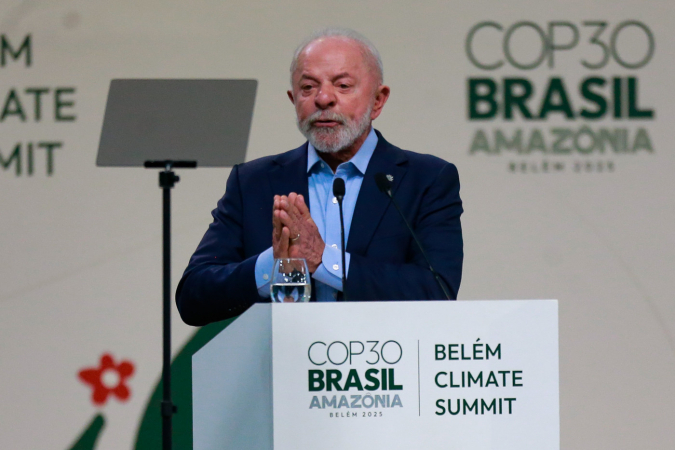 Presidente Lula, durante discurso na Cúpula dos Líderes, em Belém