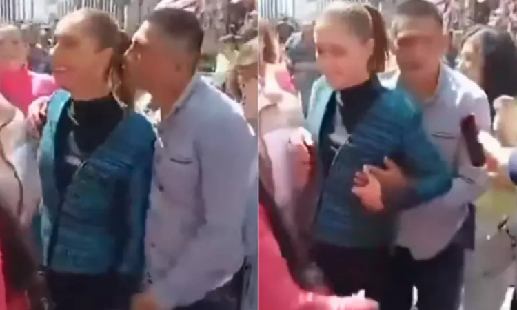 Presidente do México, Claudia Sheinbaum, sofre assédio sexual na rua, quando um homem tentou beijá-la