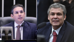 Presidente da Câmara dos Deputados, Hugo Motta, anuncia o rompimento de suas relações políticas com o líder do PT na Casa, deputado Lindbergh Farias