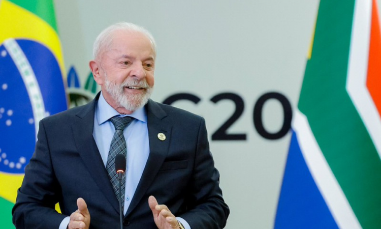 Presidente Lula durante entrevista coletiva concedida à imprensa presente na Cúpula de Líderes do G20