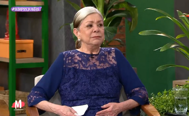 Ione Borges em sua última participação no "Mulheres", em 2020, na celebração de 40 anos do programa