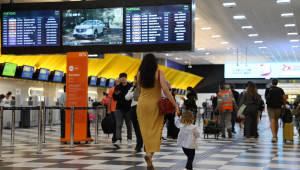 Movimentação de passageiros no Aeroporto de Congonhas, em Campo Belo, zona sul da capital