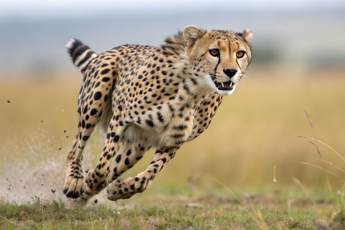 Guepardos são felinos selvagens famosos por atingirem velocidades extraordinárias 