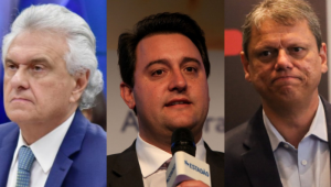 Caiado é o mais bem avaliado em ranking de governadores; Ratinho é o 6º e Tarcísio, o 9º