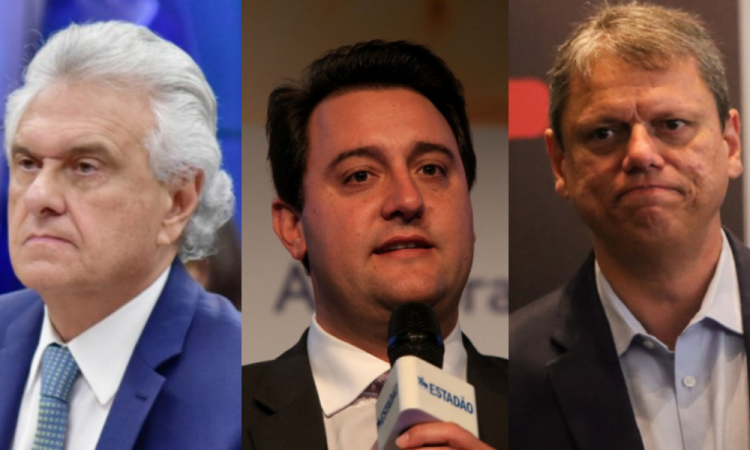 Caiado é o mais bem avaliado em ranking de governadores; Ratinho é o 6º e Tarcísio, o 9º